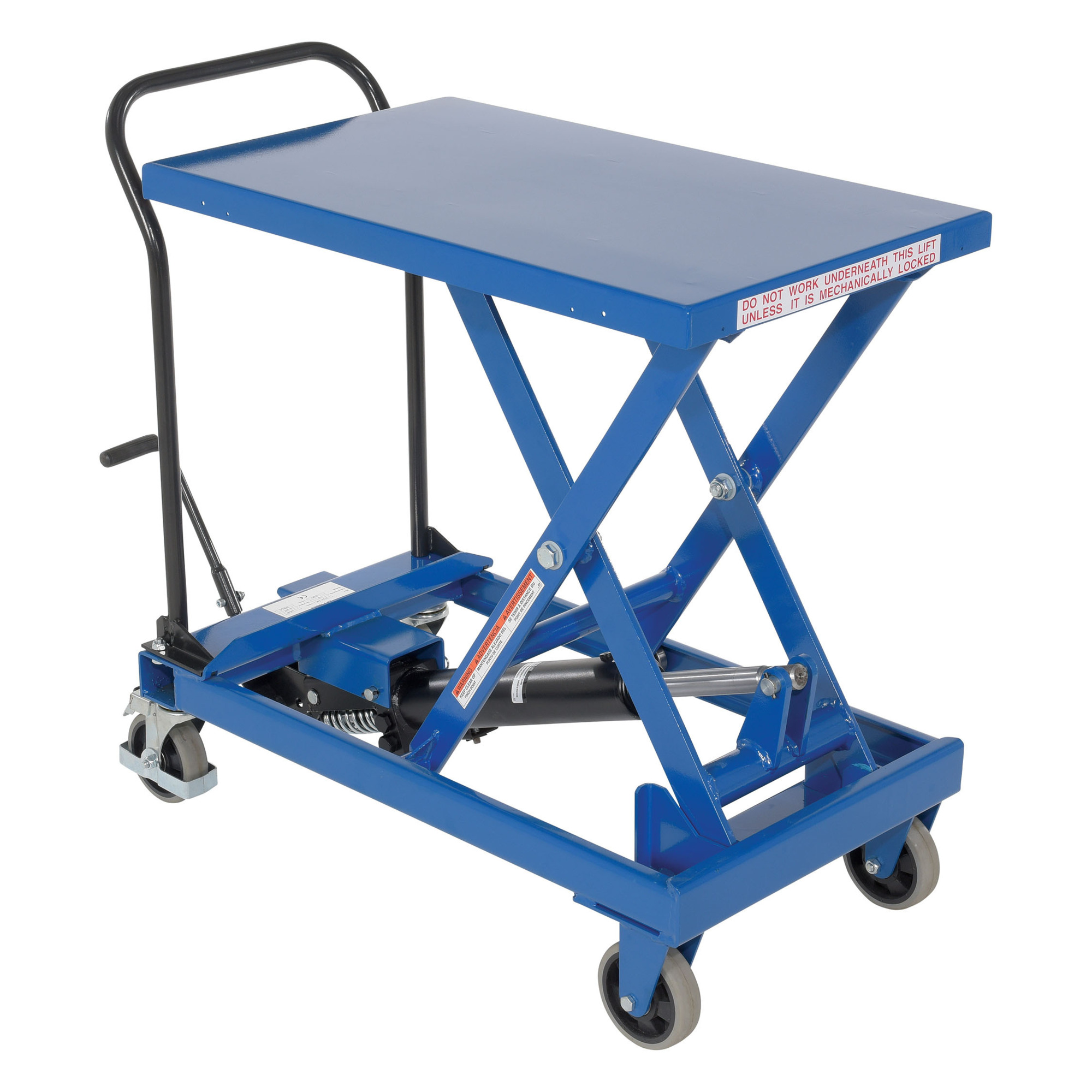 Vestil Heavy-Duty Premium Scissor Lift Cart - 600-Lb. Capacity, 13.25in. to 34in. Height, Steel, Model# CART-600-S-FR